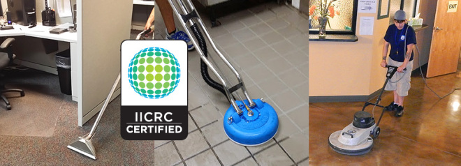 IICRC certified cleaning equipment.