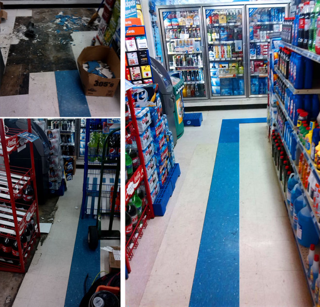 VCT flooring repair by Mainstreet Property Services