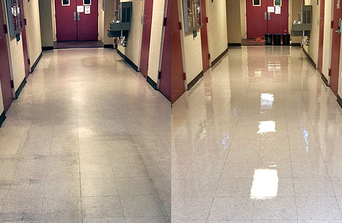 MPS offers Chain Store Maintenance services such as VCT floor cleaning.